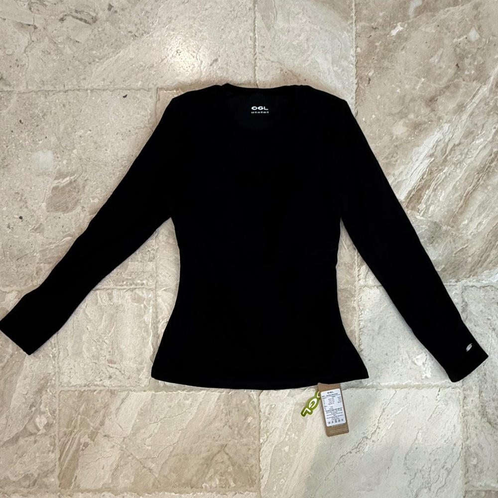 NWT OGL MaxWarm Crewneck Long Sleeve Brami Black (Size M) - Picture 4 of 8